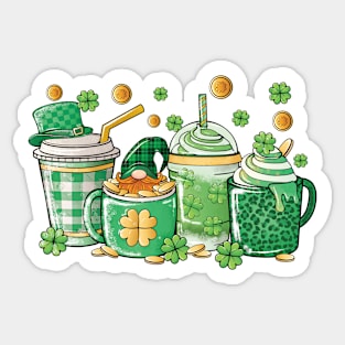 St Patrick's Day Coffee Mugs, Iced Coffee Lover Sticker